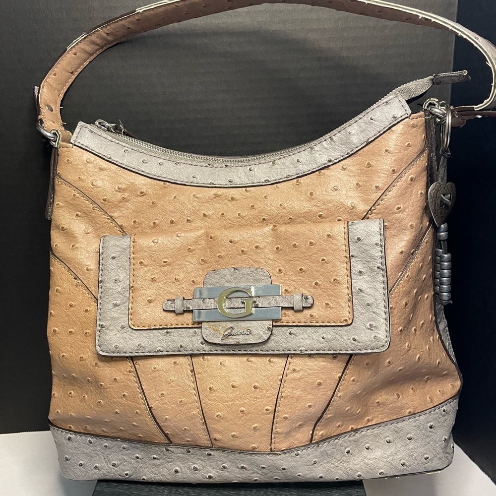 Vintage Guess Ostrich style shoulder bag